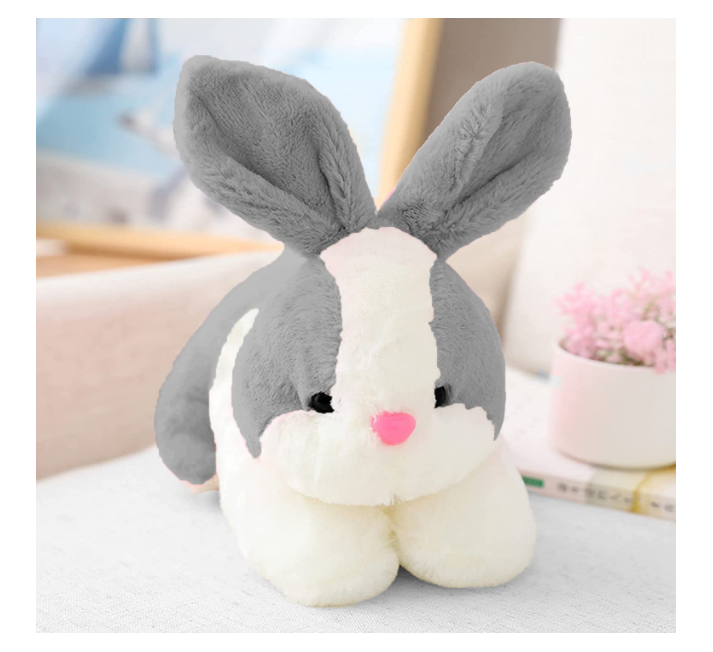 Rabbit Stuffed Plush Animal Soft Toy for Baby, Girl, Kids, Boys, 32 Cm, Grey, 6 Pieces